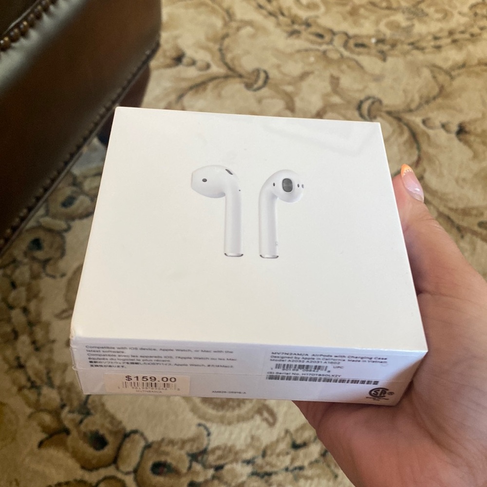 Brand new! Airpods fully packaged not opened with charging case.